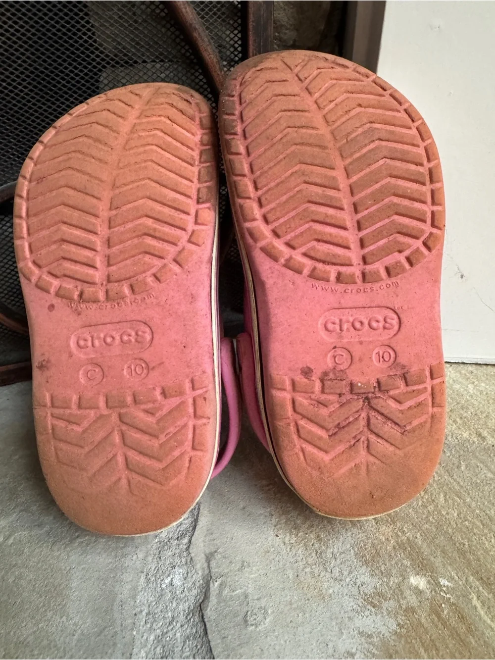 Crocs with Charms Girls Pink 10C